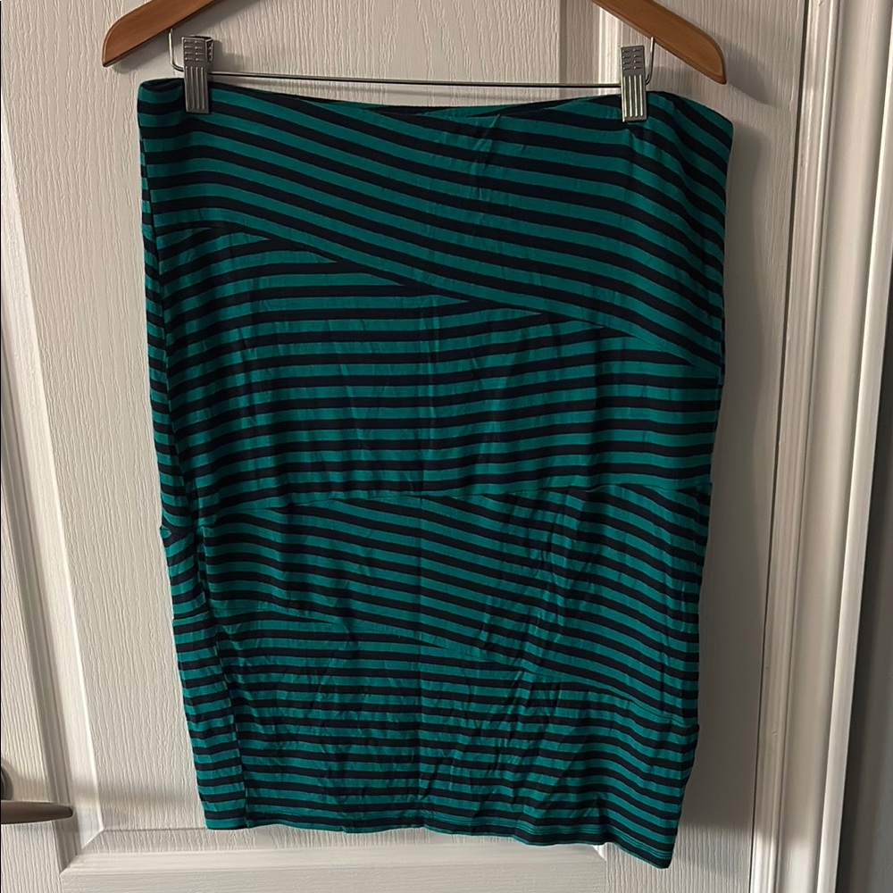 Striped Green and Blue Women's Skirt